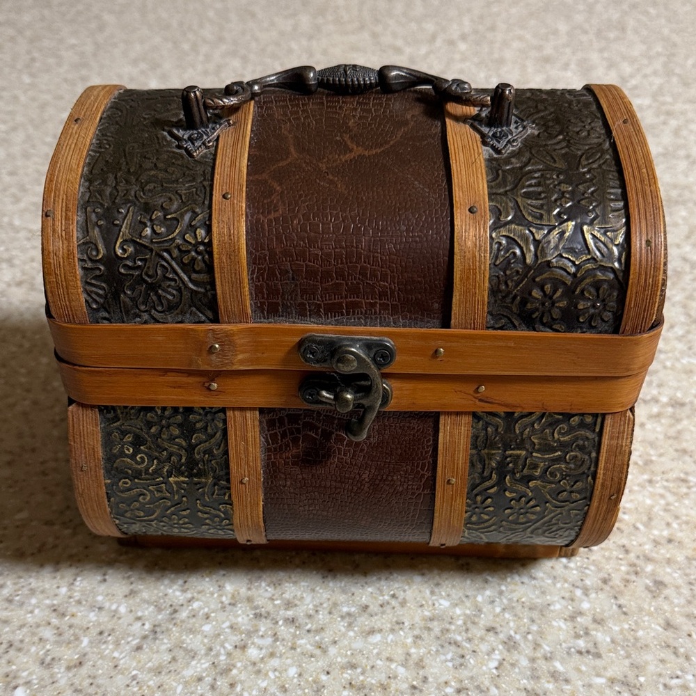 Vintage Wooden Treasure Chest